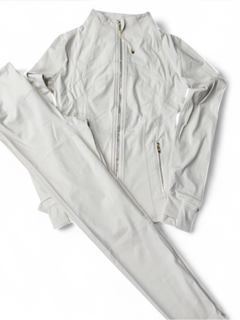lululemon athletica White Full-Zip Jacket & Leggings Set